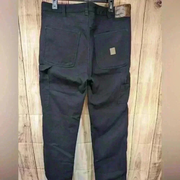 Stanley fleeced lined Carpenter pants in black NEW 34x32 - Picture 2 of 9